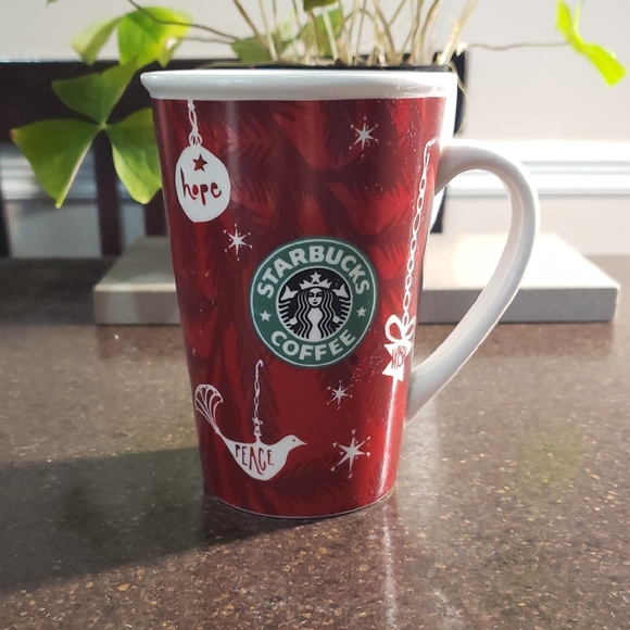 Starbucks Other - 🌲Starbucks Christmas Coffee Mug 2010 Tree Ornament Red Tall Grande Latte